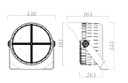 Reflector SMD LED, 1000W, CW 6000K, 100-277Vac, Con Supresor de pico de 6KV, IP65, 60 Grados, Dimensiones: 540x483x463mm, Gris Oscuro, Material: Aluminio