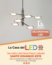 Lámpara LED Decorativa Colgante, DG50917P, 50W, CW 6000K, 85-265Vac, Dimensiones: 800x800x1500mm, IP20, Dorado