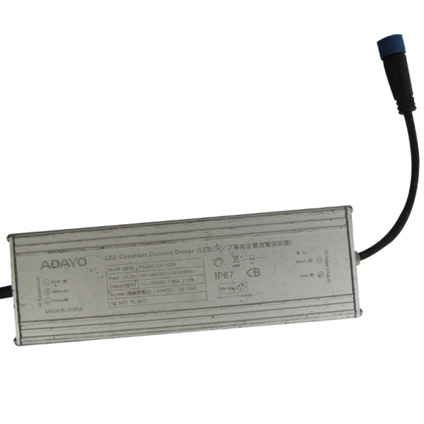 Driver p/Lampara LED con supresor de pico externo de 10Kv, IP67 (210W, Output: 140-200Vdc, 1050mA, 100-240Vac)
