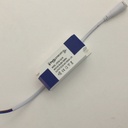 Driver p/Lámpara LED, IP20, 8-12W, 100-265Vac, Output: 24-45Vdc, 300mA