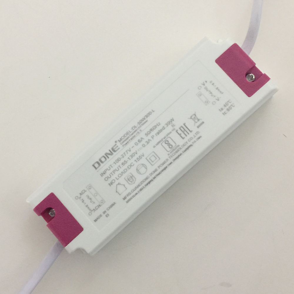 Driver p/Lámpara LED, IP20, 39W, 100-277Vac, Output: 65-130Vdc, 300mA