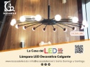 Lámpara LED Decorativa Colgante, DG50128C, 58W, 16x3.63W, NW 4000K, 85-265Vac, Dimensiones: Φ800x265-1500mm, IP20, Negro con Rose Gold