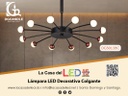 Lámpara LED Decorativa Colgante, DG50128C, 58W, 16x3.63W, NW 4000K, 85-265Vac, Dimensiones: Φ800x265-1500mm, IP20, Negro con Rose Gold