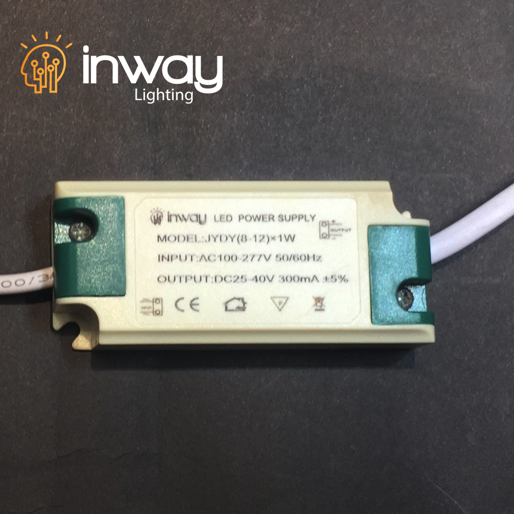 Driver p/Lámpara LED, IP20, 8-12W, 100-277Vac, Output: 25-40Vdc, 300mA