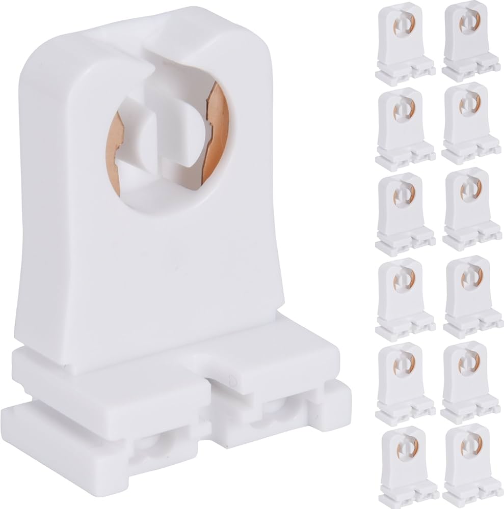 Zocalo G13 Blanco p/ Tubo T8 y T12, 2 pines)