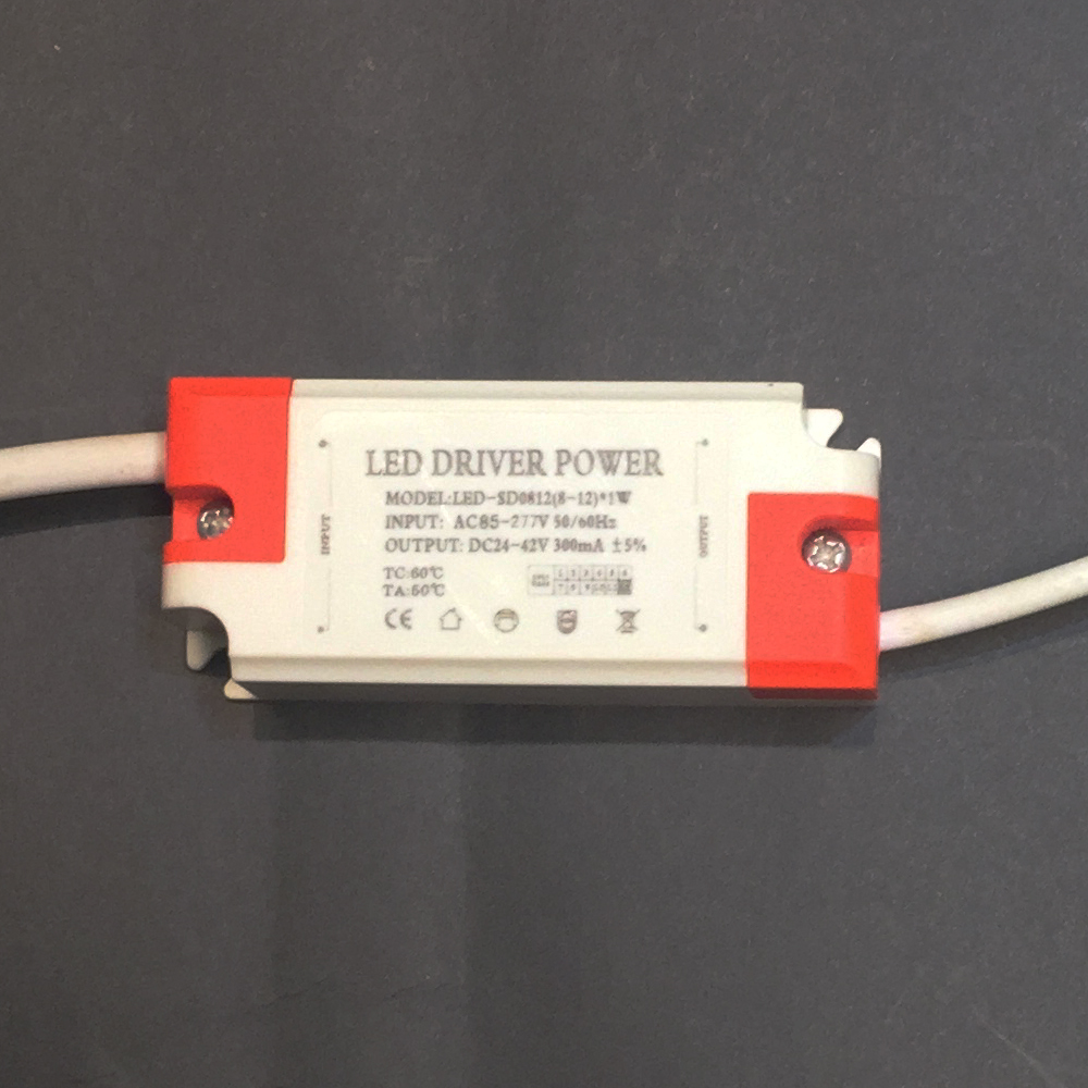 Driver p/Lámpara LED, IP20, 8-12W, 85-277Vac, Output: 24-42Vdc, 300mA