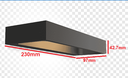 Lámpara Solar LED de Pared (Aplique) de 6W con Panel Solar Integrado de 2.8W, 5.5V y Sensor de Movimiento, SMD2835 x 35pcs, WW 3000K, 140x70 Grados, Con Batería de Litio de 11.1Wh, 3.7V, 3000mAh, IP65, Dimensiones: 230x97x42.7mm, Negro, 133Lm/W