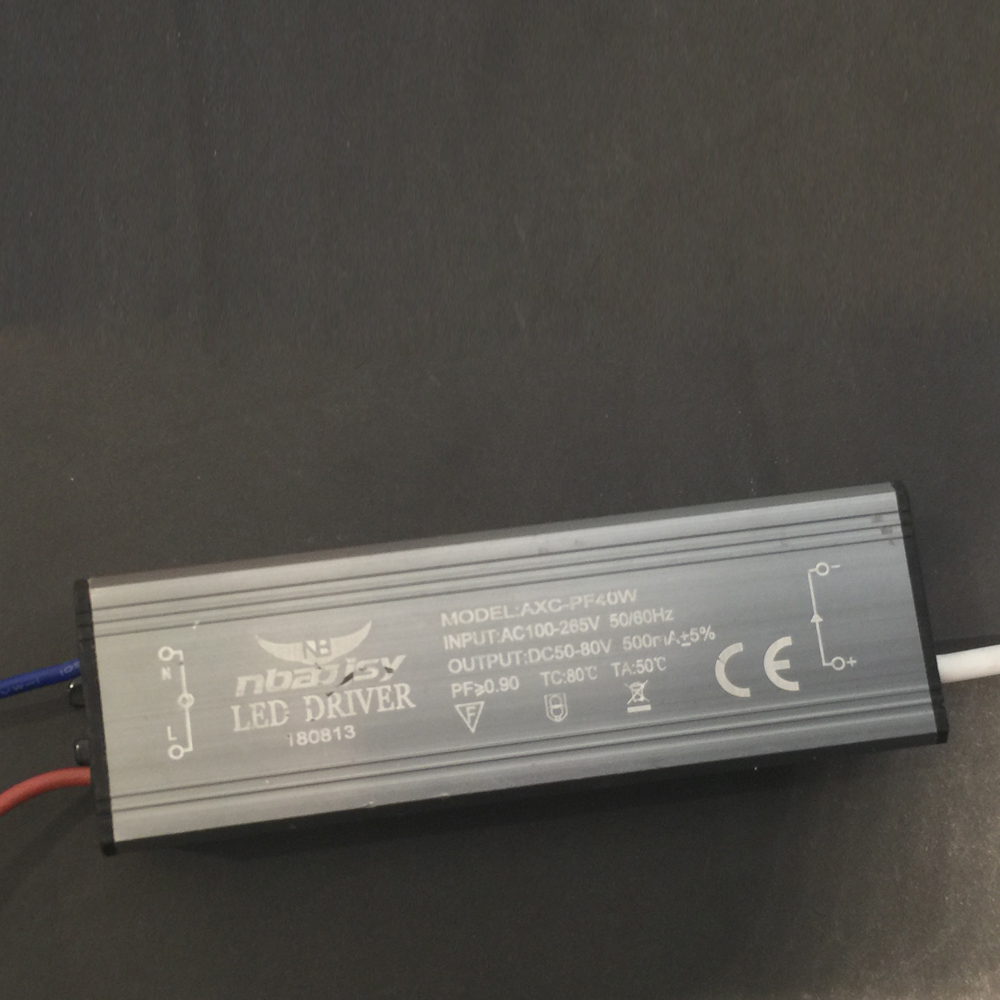 Driver p/Lámpara LED, IP65, 40W, 100-265Vac, Output: 50-80Vdc, 500mA