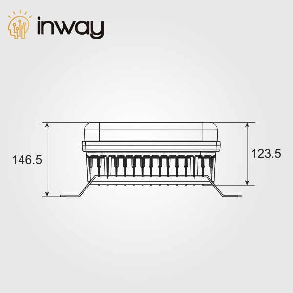 Lampara Canopy LED de Superficie COB, 100W, 5000K, 100-277Vac, 120 Grados, IP66