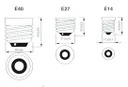 Adaptador de Rosca GU10 a E27