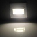 Step Light LED DG-001-0300, 3W, CW 6000K, 100-265Vac, IP65, 45x120 Grados, Dimensiones: 105x81x40mm, Blanco