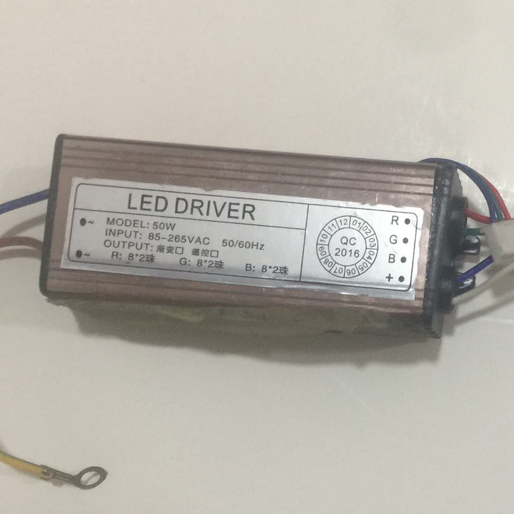 Driver p/Lámpara LED RGB, IP67, 50W, 85-265Vac