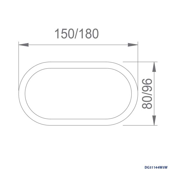 Lámpara LED Decorativa de Pared (Aplique), DG60438W, 7W, WW 3000K, 85-265Vac, Dimensiones: Φ180X96XH45MM, IP20