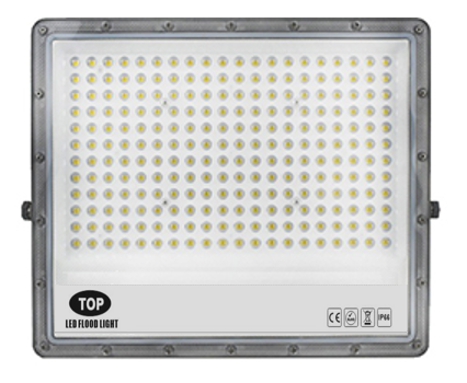 Lámpara Flood Light SMD TOP, 400W, CW 6000K, 100-265Vac, IP65, 90 Grados, Gris, Dimensiones: 470x360x40mm