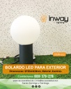 Bolardo LED, DGIN-LL2, 2W, NW 4000K, 24Vdc, Dimensiones: Ø150xH438mm, Material: Aluminio, IP65, 300 Grados, Gris Oscuro