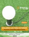 Bolardo LED, DGIN-LL2, 2W, NW 4000K, 24Vdc, Dimensiones: Ø150xH438mm, Material: Aluminio, IP65, 300 Grados, Gris Oscuro