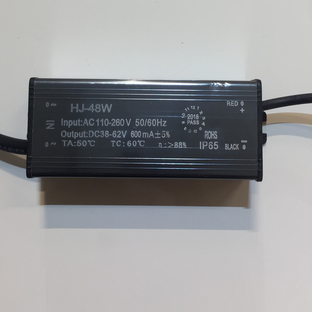 Driver p/Lámpara LED, 48W, 110-260Vac, Output: 38-62Vdc, 600mA, IP65
