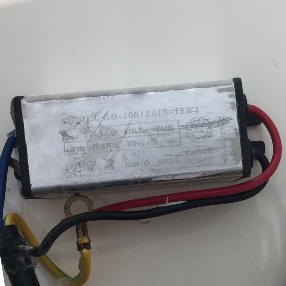 Driver p/Lámpara LED, IP65, 8-12W, 85-265Vac, Output: 24-42Vdc, 300mA