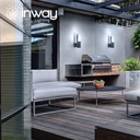 Lámpara LED de Pared (Aplique), DGW-1828, 10W, CW 6000K, 85-265Vac, IP65, Negro, 180 Grados, Dimensiones: 50x100x300mm, Material: Aluminio