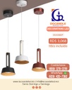 Lámpara LED Decorativa Colgante, DG50882P, 8W, NW 4000K, 85-265Vac, Dimensiones: Φ150x1500mm, IP20, Negro con Dorado