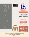 Lámpara LED Decorativa de Pared (Aplique), DG50360W, 8W, NW 4000K, 85-265Vac, Dimensiones: 200x132-600mm, IP20, Dorado con Negro