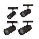 Lámpara de Superficie Magnética LED tipo Spotlight p/Riel de 20mm de ancho, 12W, Múltiple CCT WW 3000K / NW 4000K / CW 6000K, 48Vdc, Diámetro: 45mm, Instalación: Empotrar o Superficie, 24 Grados, Negra