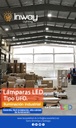 Lámpara High Bay SMD LED, Tipo UFO E, 50W, CW 6000K, 100-277Vac, Supresor de Pico 4KV, IP65, 90 Grados 110Lm/W