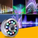 Lámpara LED p/Fuente tipo dona, 6W, DGU-001, RGB, 24Vdc, Dimensiones: Ф128X53mm IP68, 60 Grados
