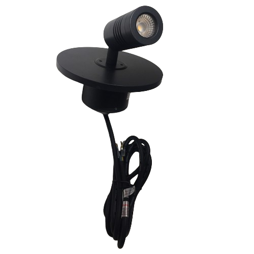 Lámpara tipo Reflector p/Jardín, 7.5W+4.5W, WW 3000K, IP65, 60 Grados, Diámetro: Ø150mm, Material: Aluminio, No incluye: Poste, estaca y base, Gris Oscuro
