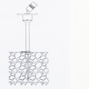 Lámpara tipo Reflector p/Jardín, 7.5W+4.5W, WW 3000K, IP65, 60 Grados, Diámetro: Ø150mm, Material: Aluminio, No incluye: Poste, estaca y base, Gris Oscuro