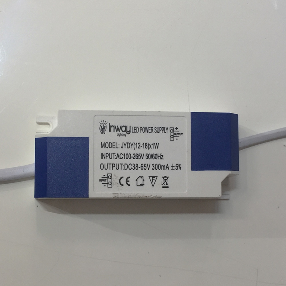 Driver p/Lámpara LED, IP20, 12-18W, 100-277Vac, Output: 34-63Vdc, 300mA