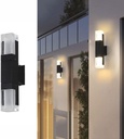 Lámpara LED de Pared (Aplique), DGW-1829, 10W, WW 3000K, 85-265Vac, IP65, Negro, 360 Grados, Dimensiones: 50x100x350mm, Material: Aluminio