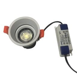 Lampara Ceiling LED, Dirigible, 8W, CW 6000K, 120-240Vac, IP20, 40 Grados, Blanco, Dimensiones: Ø80x80mm