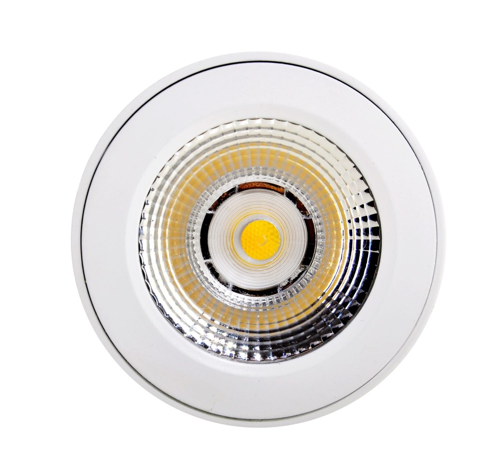 Lampara Ceiling LED de Superficie, 5W, CW 6000K, 110Vac, IP20, 38 Grados, Blanco, Dimensiones: