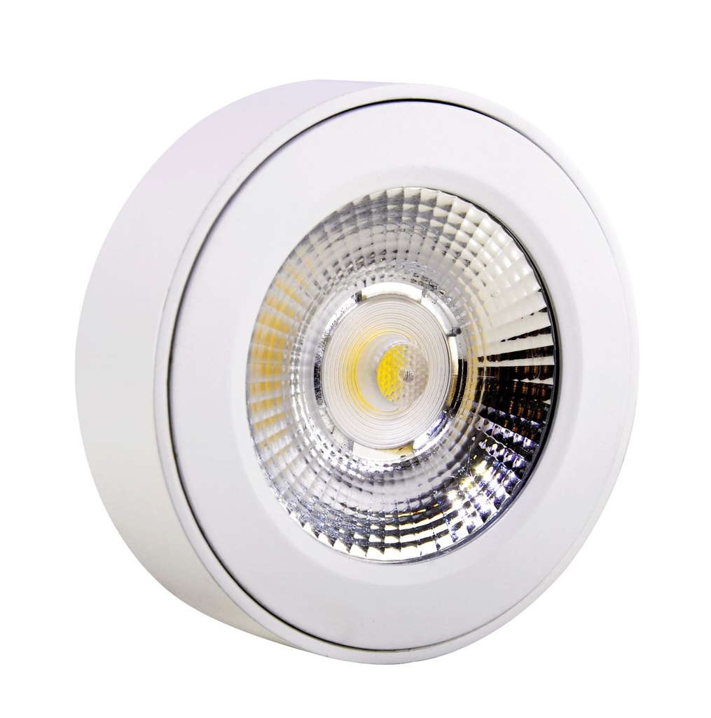 Lampara Ceiling LED de Superficie, 5W, CW 6000K, 110Vac, IP20, 38 Grados, Blanco, Dimensiones: