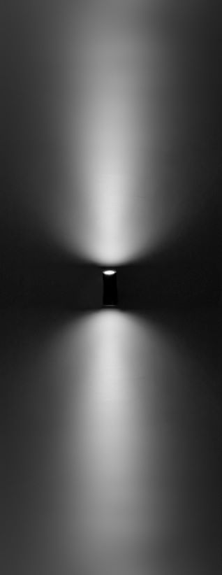 Lampara LED de Pared (Aplique), 7W, 2x3.5W, CW 6000K, 100-265Vac, 36 Grados, Dimensiones: 116x76x46mm, Material: Aluminio con cover de PMMA, IP65, Gris Oscuro