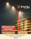 Reflector Modular (INWAY) LED, 400W, CW 6000K, 100-277Vac, Dimensiones: 400x400x75mm, IP65, 60 Grados, Negro