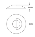 Cover p/Escalones, p/Base de Lampara Empotrable de Exterior, 1.2W, Modelos: DG-1014 y/o DG-1014-RGB, Dimensiones: 60x12.8mm, Material: Acero Inoxidable 316