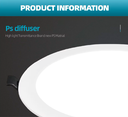Panel LED Circular, p/Empotrar con Driver Integrado, 3W, 3.8&quot; (97.5mm), WW 3000K, 100-265Vac