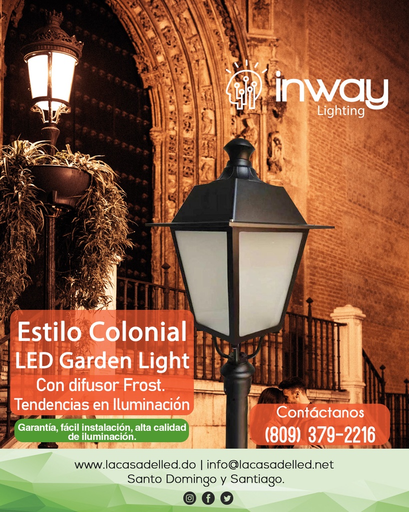 Poste tipo inglés Redondo color gris oscuro p/Luminaria, Largo: 4Mts, con medida en la parte superior de 73mm, Incluye: base de sujeción y tornillería