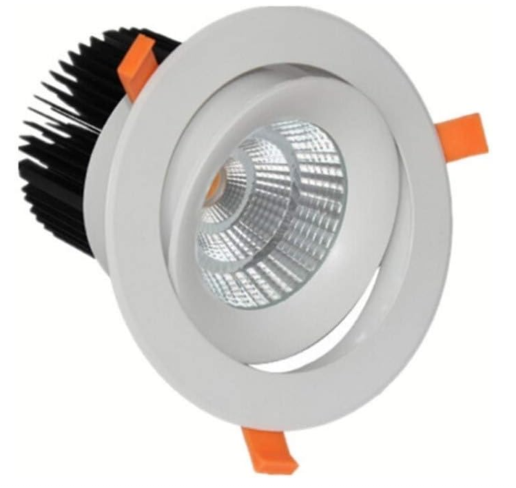 Down Light LED, Normal, Dirigible, 50W, NW 4000K, 85-277Vac, IP20, 60 Grados, Dimensiones: Ф193x129.5mm