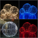 Esferas Navideñas LED 3D p/Exterior, 2700K + CW 6000K Flash, 110Vac, Dimensiones: 20cm, IP65