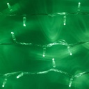 Extensión Navideña LED p/Exterior, 8W, Verde, 200LED/10Metros, 110Vac, Con cable clear de 1.5mm, IP55