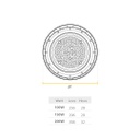 Lámpara High Bay SMD LED, Tipo UFO TOP, 150W, CW 6000K, 100-265Vac, IP65, 90 Grados