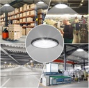 Lámpara High Bay SMD LED, Tipo UFO TOP, 150W, CW 6000K, 100-265Vac, IP65, 90 Grados