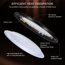 Lámpara High Bay SMD LED, Tipo UFO TOP, 150W, CW 6000K, 100-265Vac, IP65, 90 Grados
