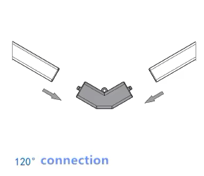 Conector en V para Módulo LED Lineal Geometric