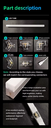 Módulo LED Lineal Geometric, 9W, 600mm, 6000K Blanco Frío, 100-260Vac, Frost, Plástico, 100Lm/W, 120 Grados