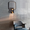 Lámpara LED Decorativa de Pared (Aplique), DG50342W, 19W, NW 4000K, 85-265Vac, con Switch ON-OFF, Dimensiones: 220x90x330mm, IP20, Negro con dorado