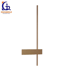 Lámpara LED Decorativa de Pared (Aplique), DG50057W, 27W, NW 4000K, 85-265Vac, con 2pcs de Switch ON-OFF, Dimensiones: 350x60x920mm, IP20, Pale Gold con Blanco